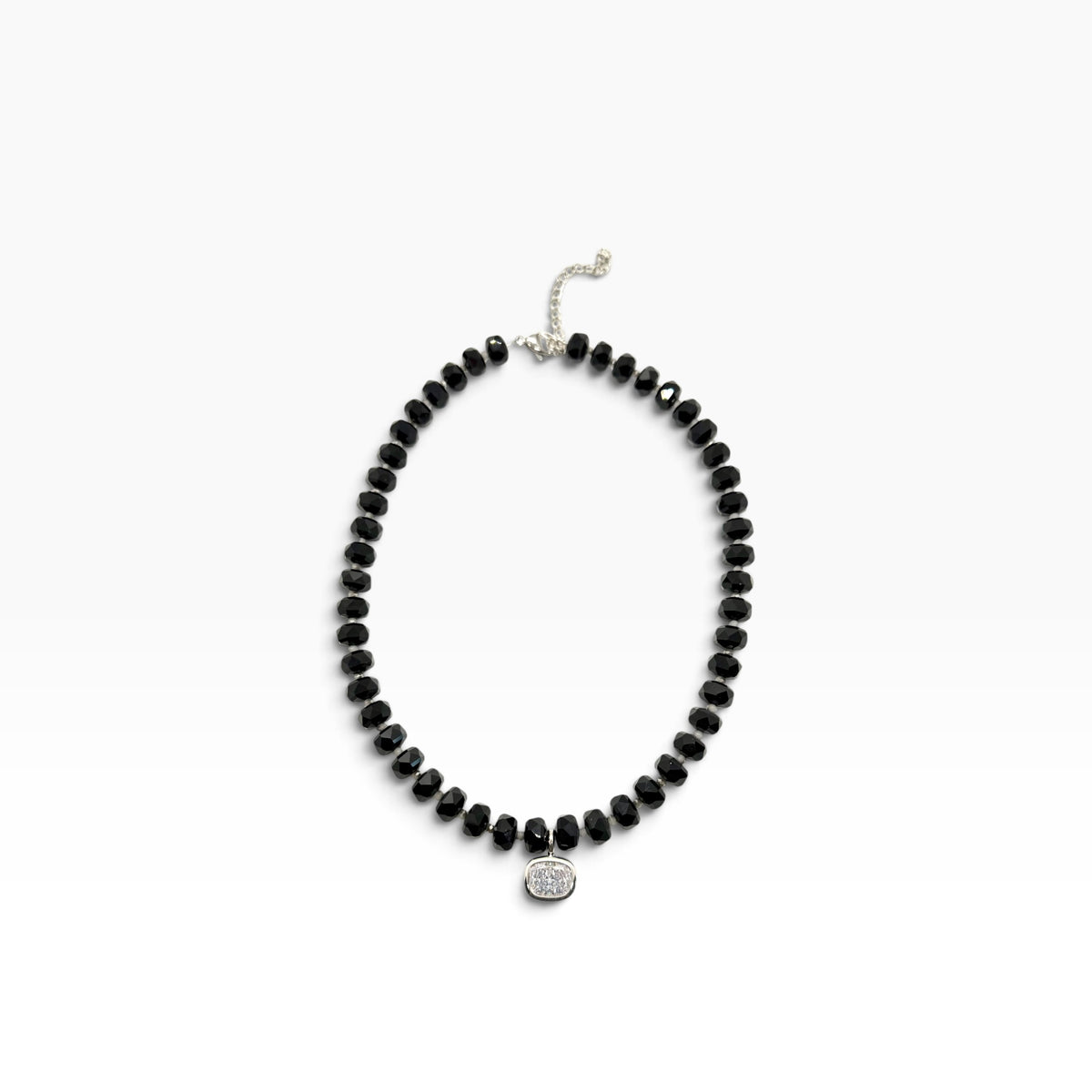 Black & Silver Crystal Necklace