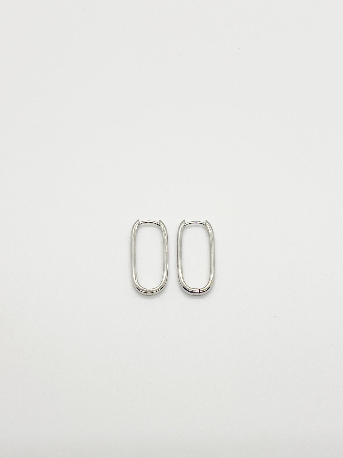Silver paperclip hoops