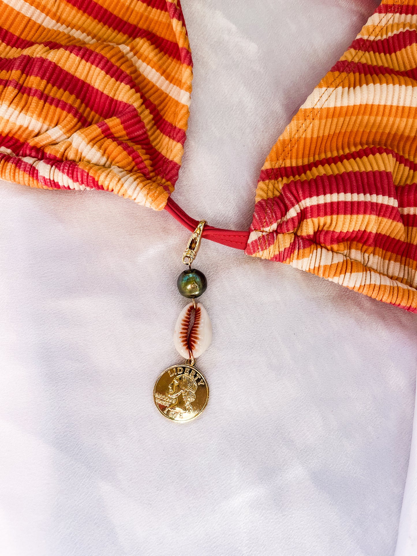 Coral bikini charm