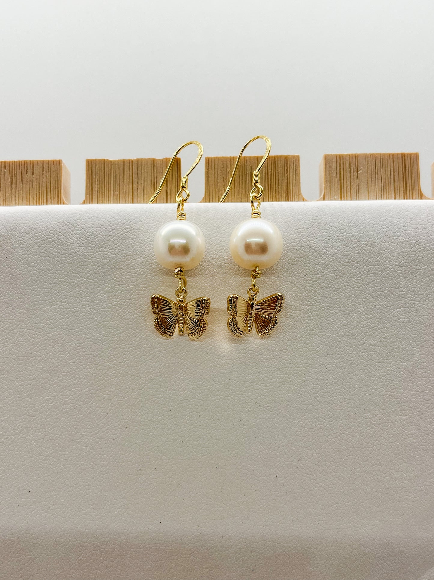 Pearl butterfly earrings