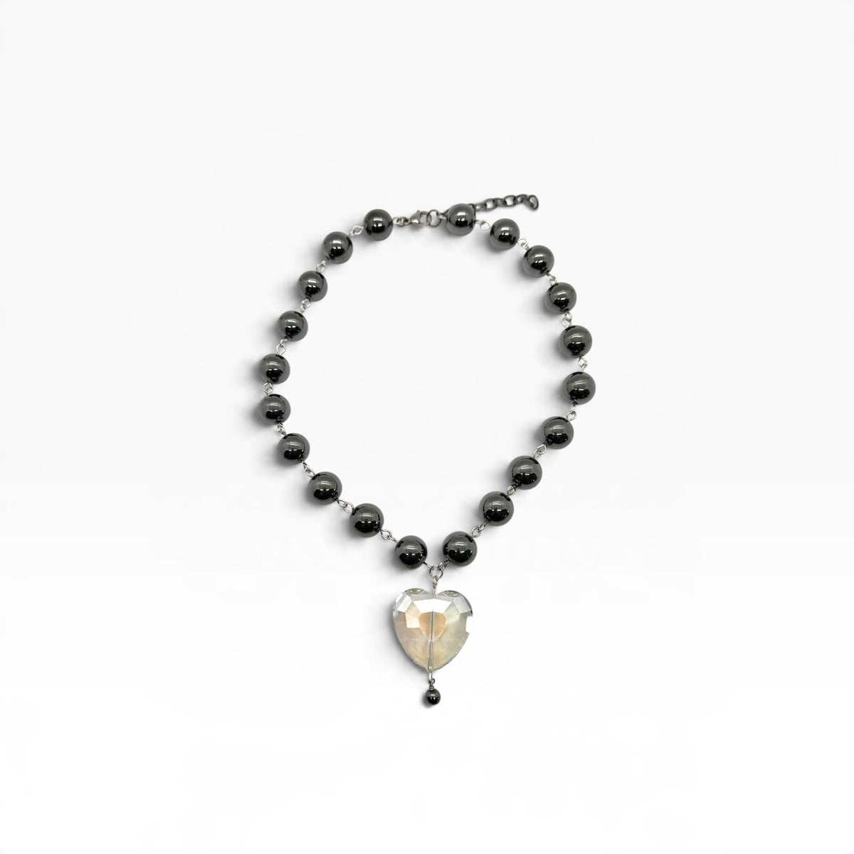 Gunmetal Heart Necklace
