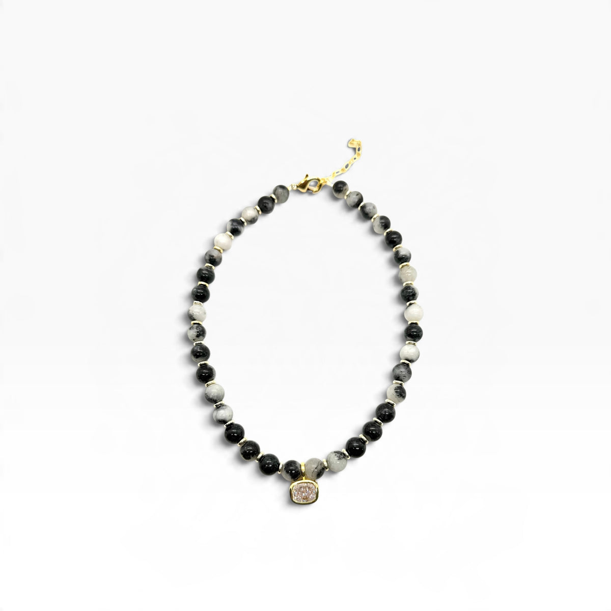 Black & White Jasper Necklace