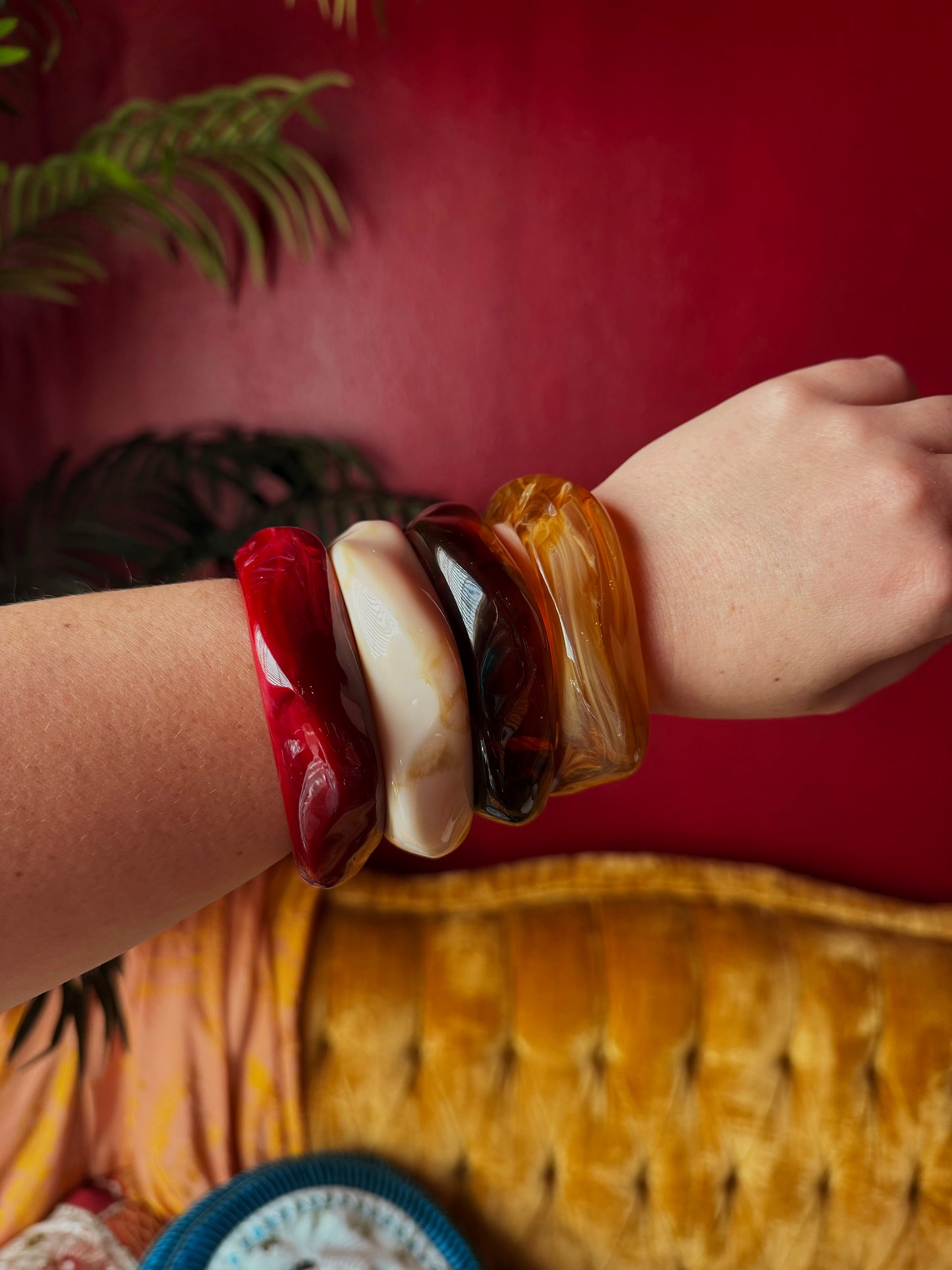 Lenny bangle- transparent brown