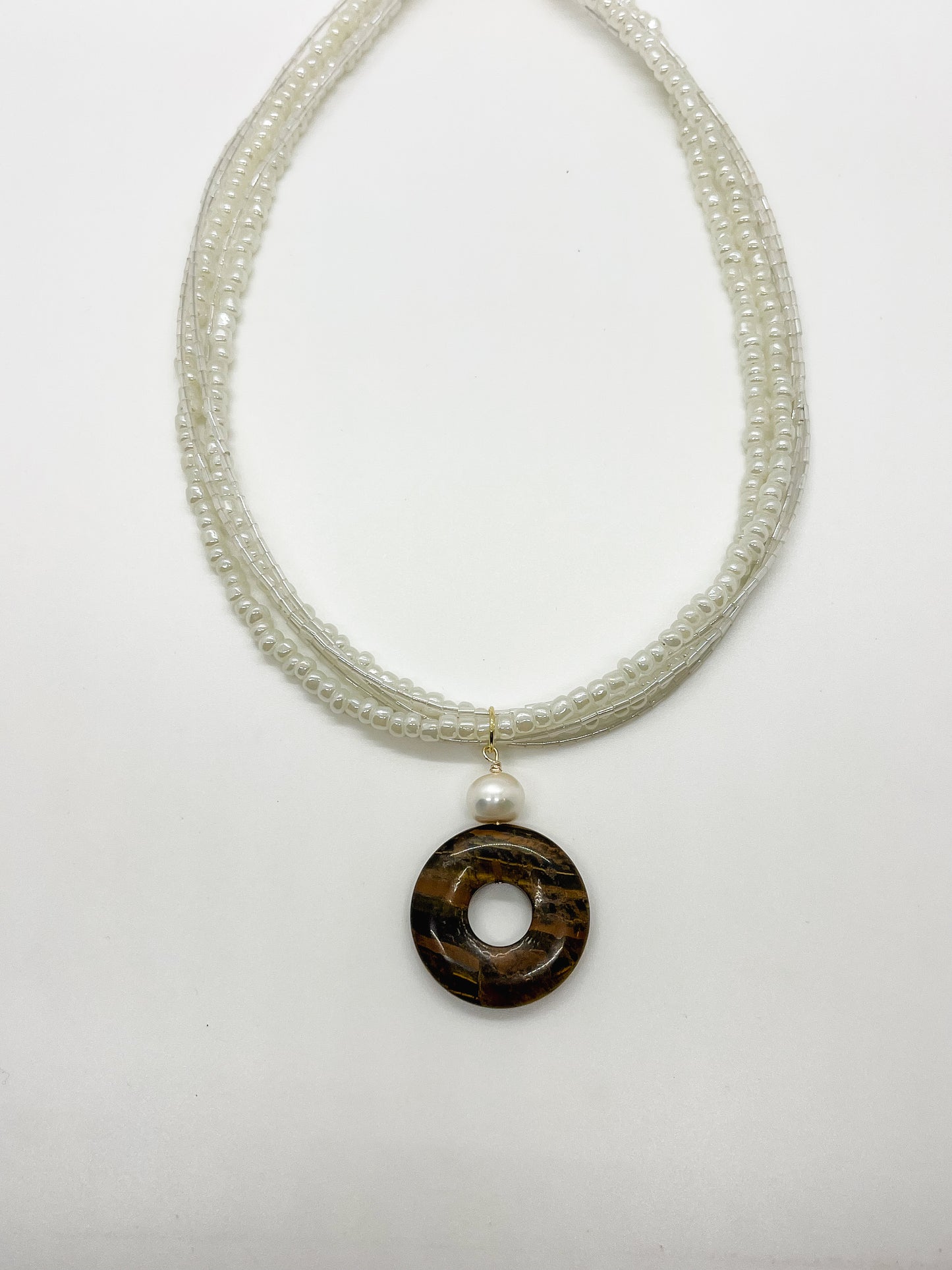 Multi strand tigers eye necklace