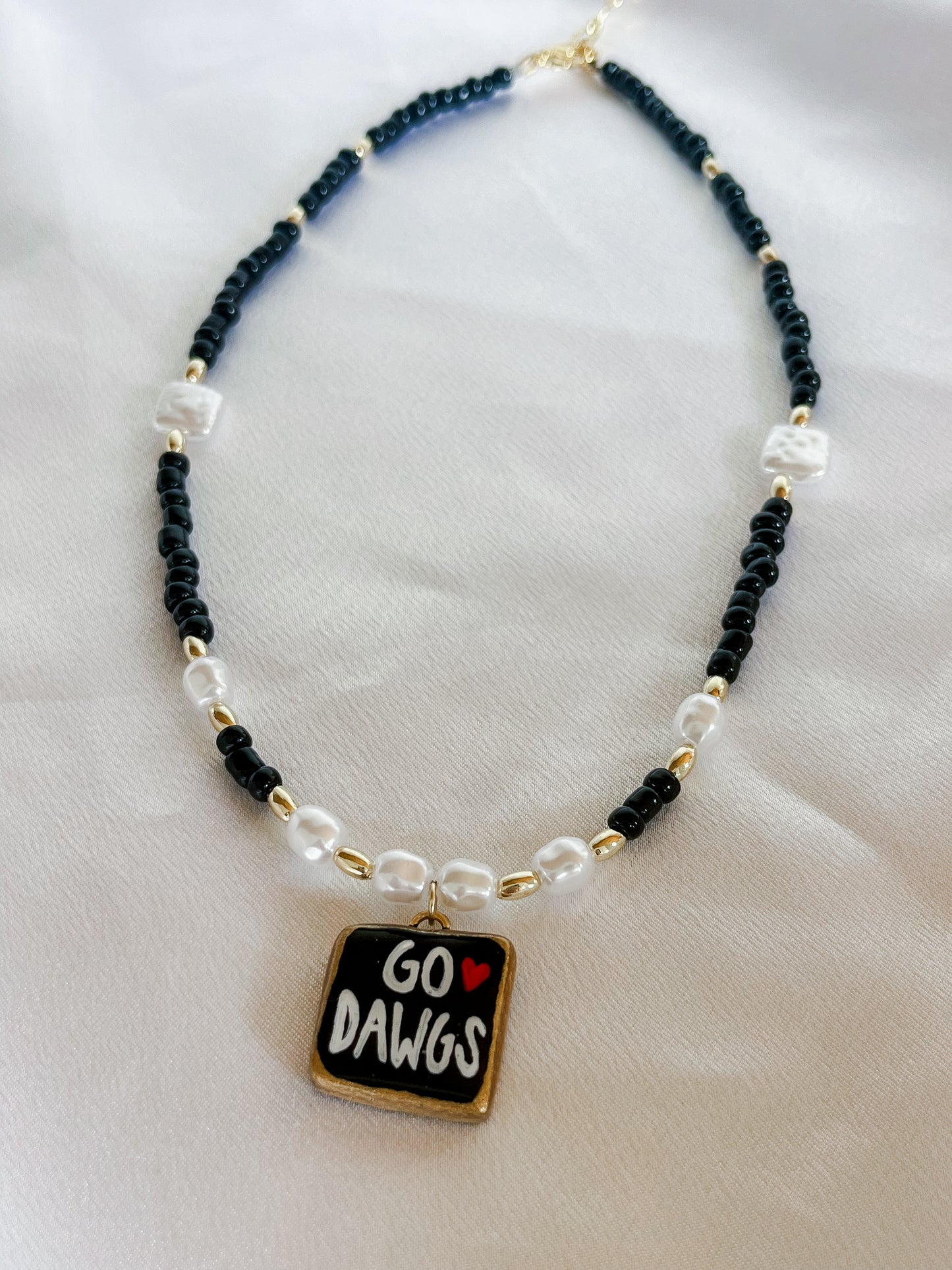 Black “Go Dawgs” necklace
