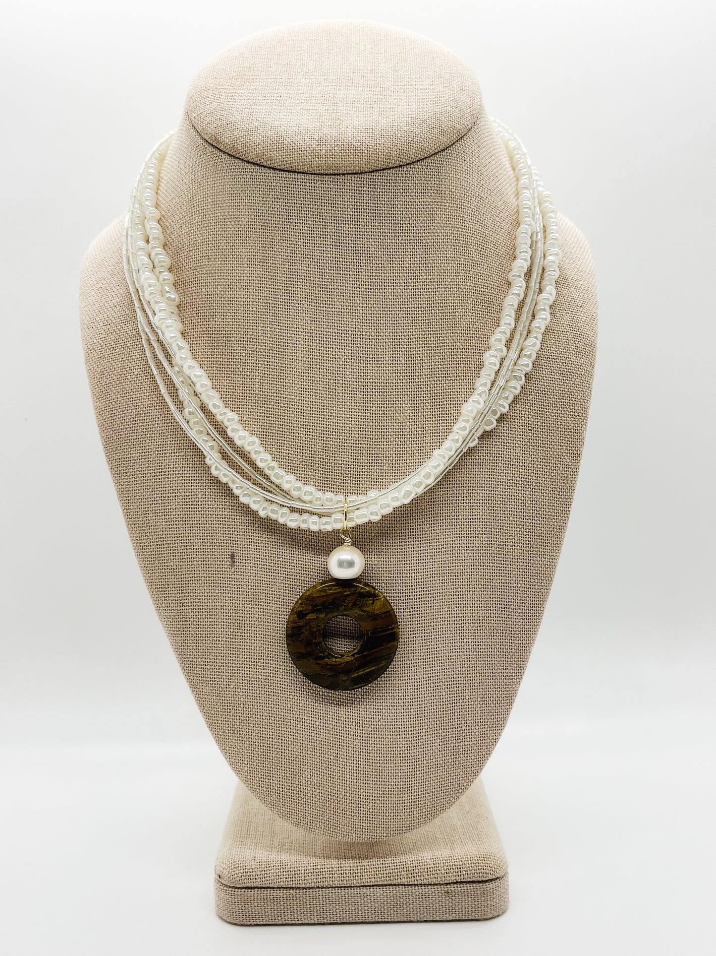 Multi strand tigers eye necklace