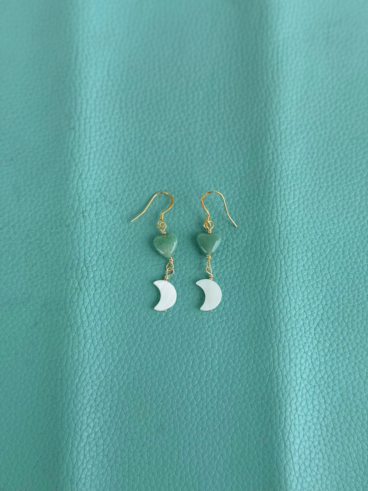 Moon & heart earrings