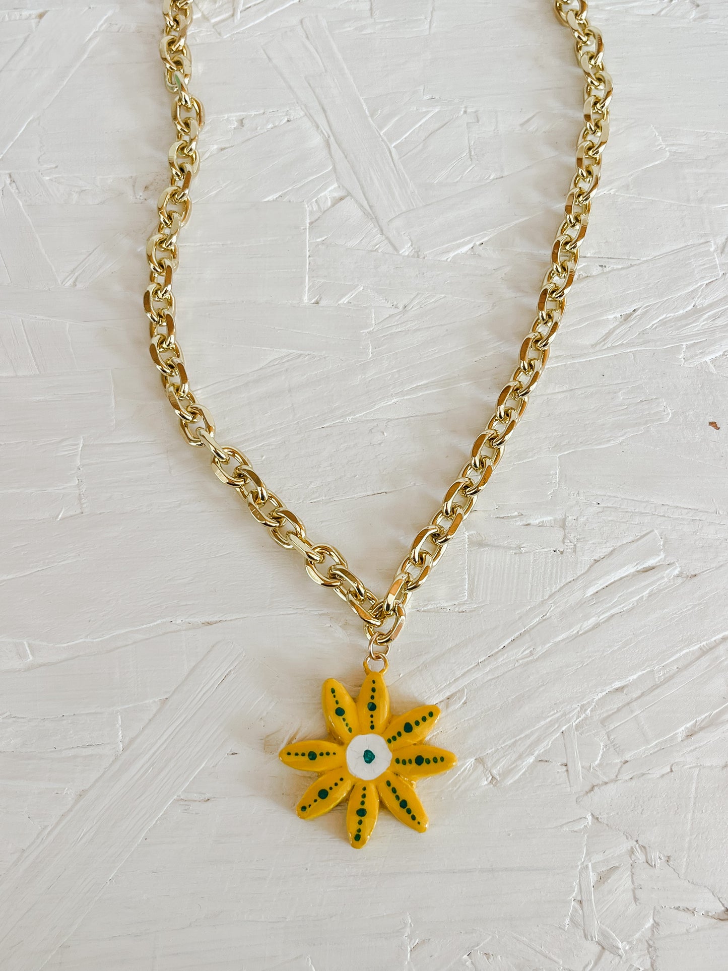Yellow flower necklace