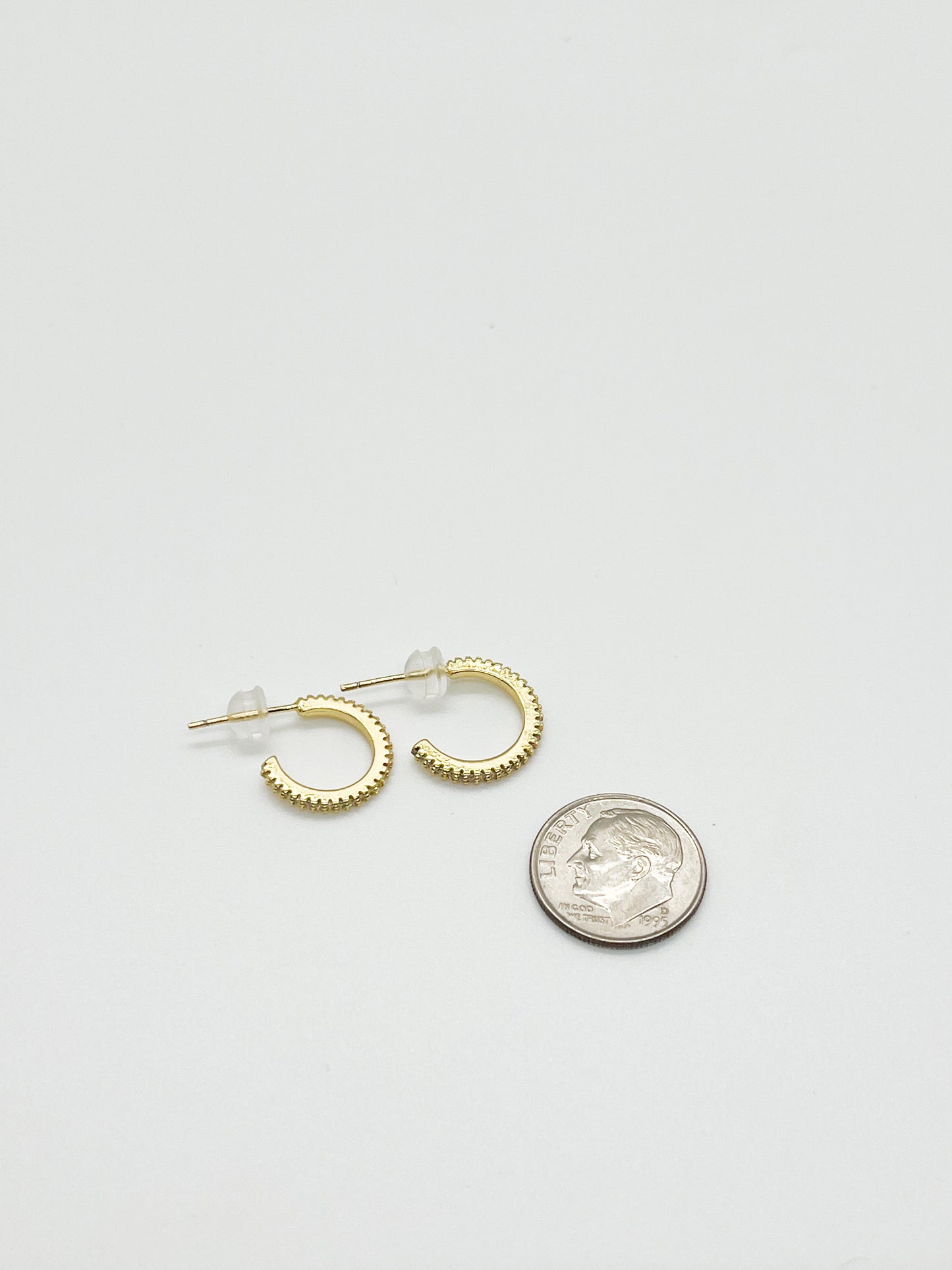 Small pavè hoops