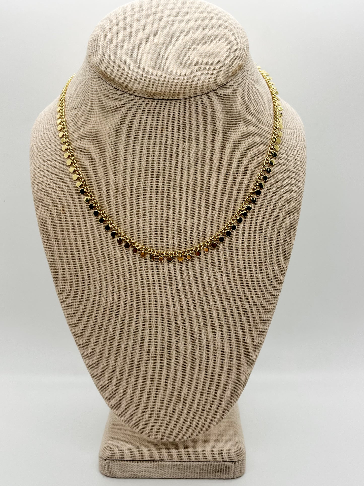 Gold coin necklace