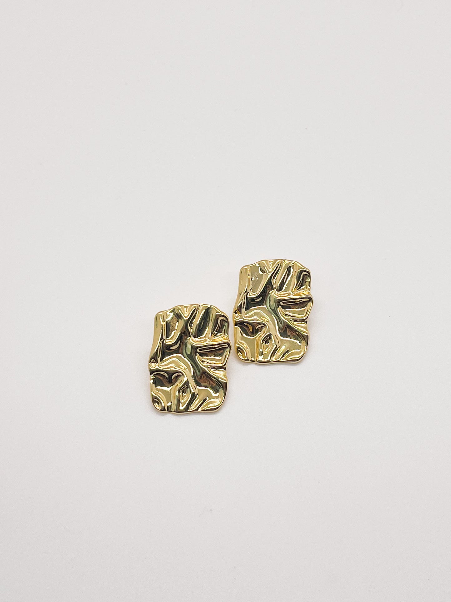 Gold rectangle studs