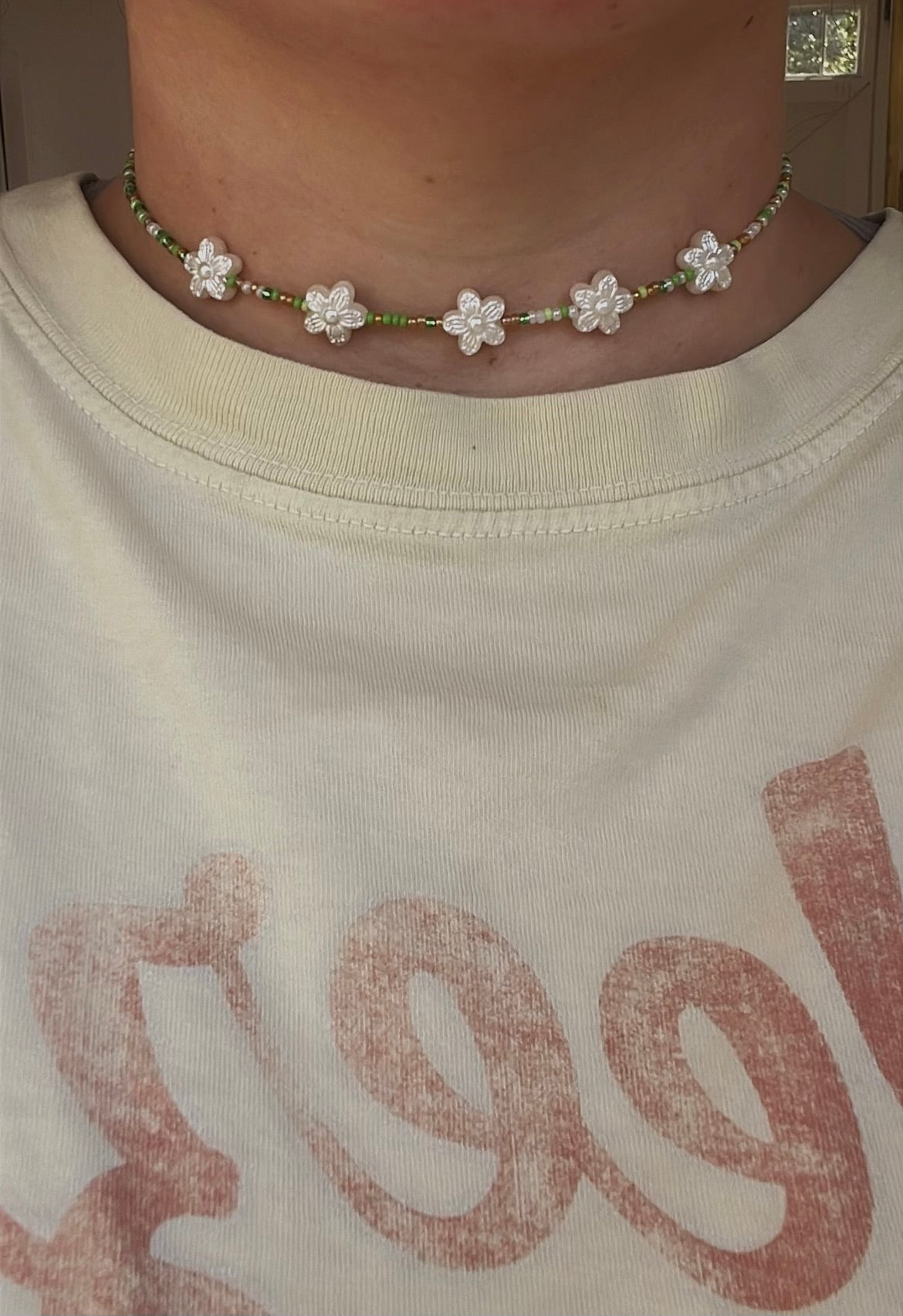 Mixed greens flower choker