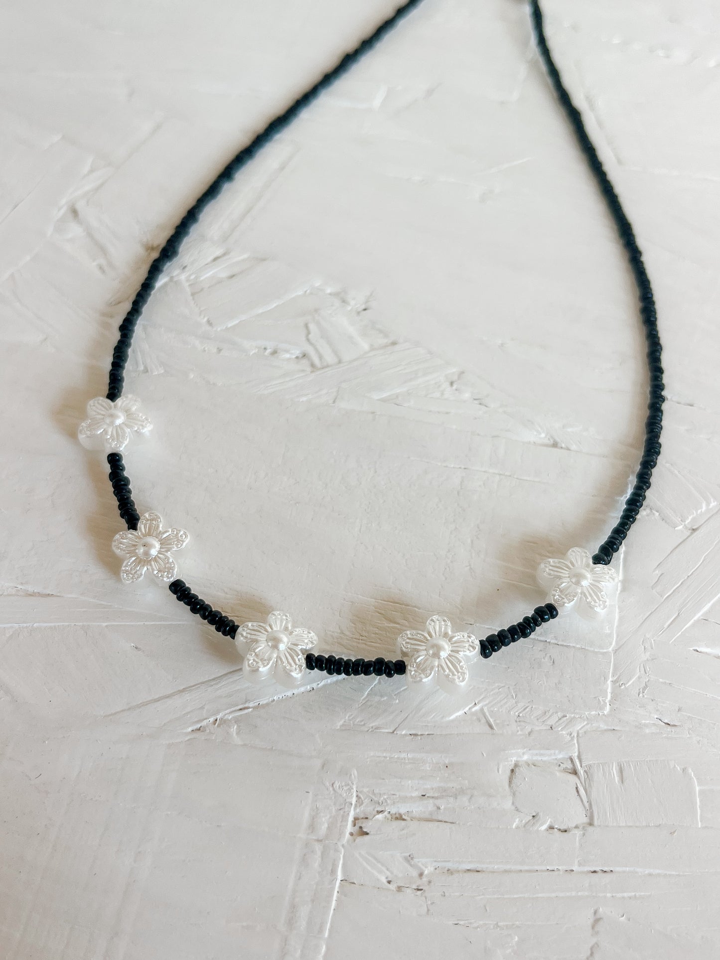 Black flower choker