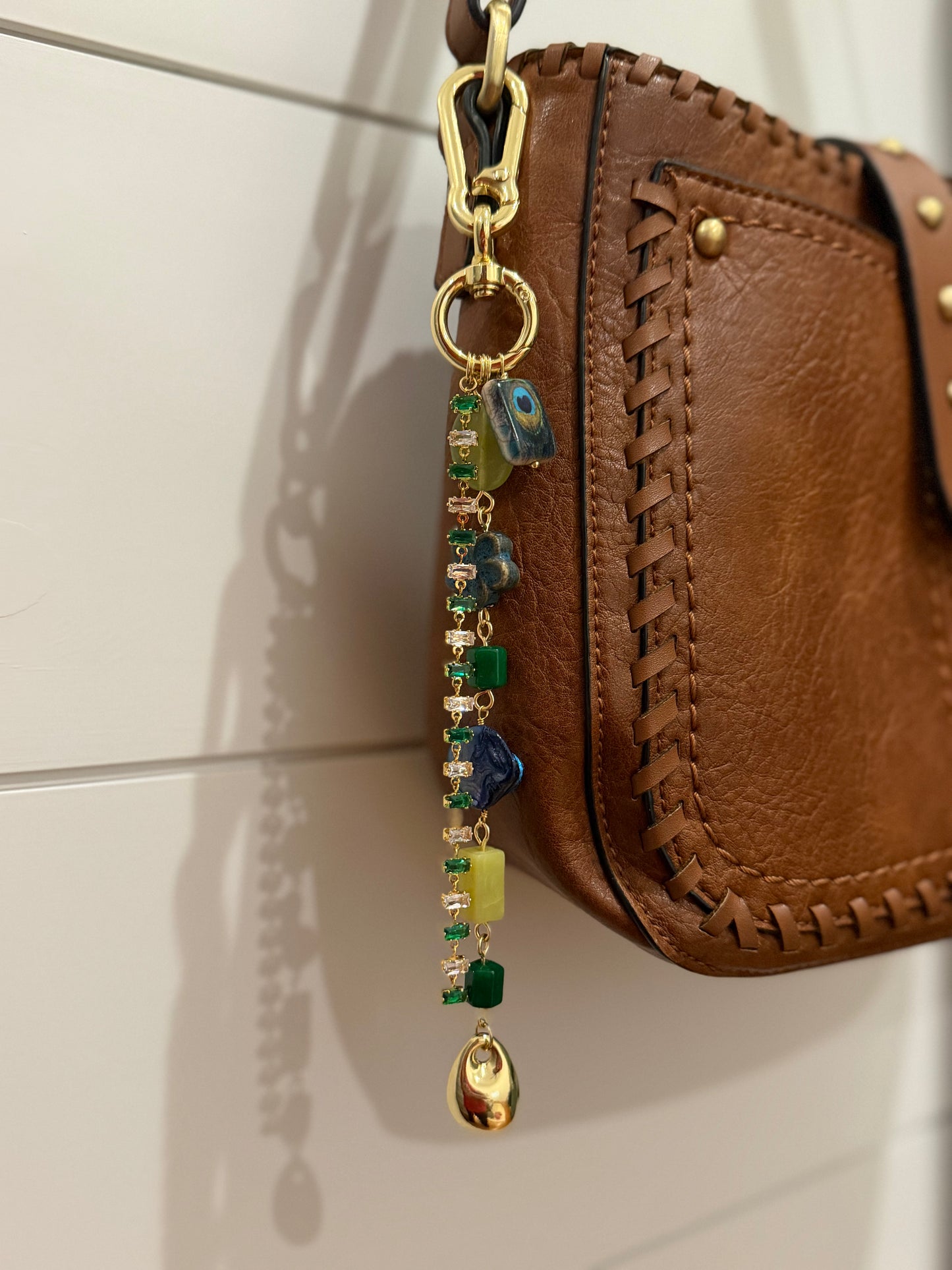 Green & Gold Bag Charm