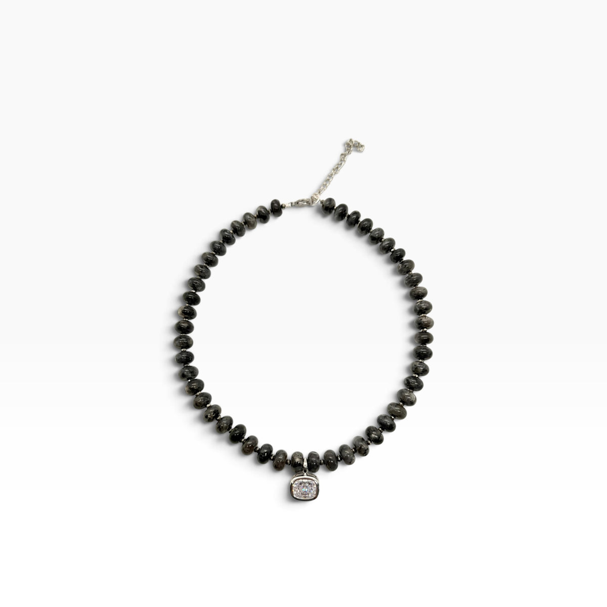 Grey & Silver Crystal Necklace