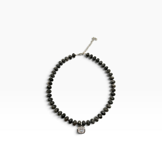Grey & Silver Crystal Necklace