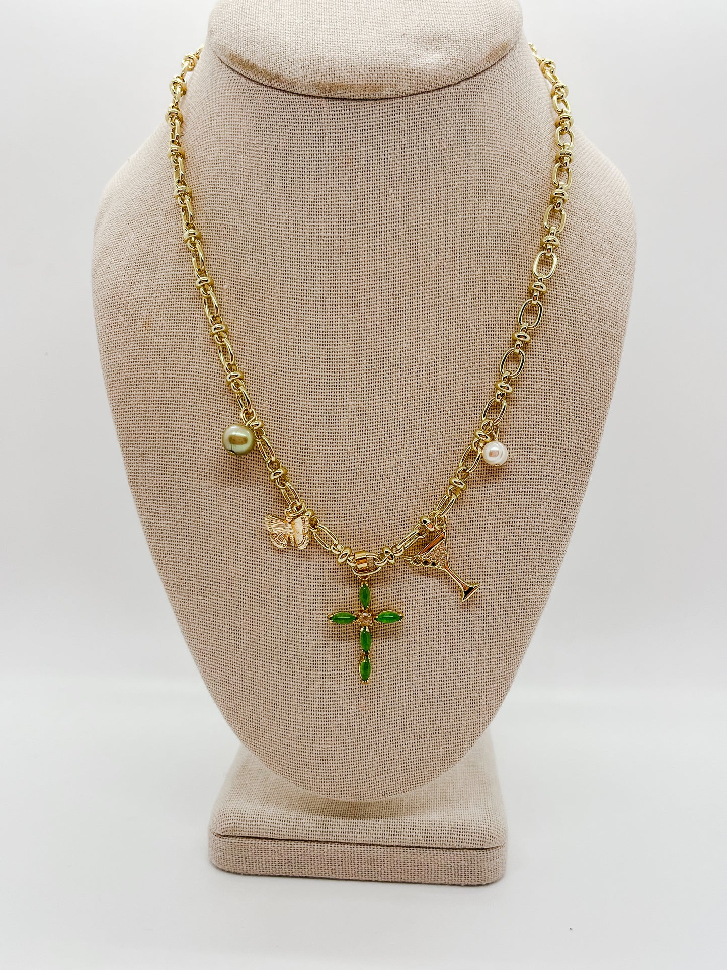 Dirty Martini charm necklace