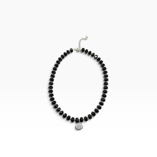 Black & Silver Crystal Necklace