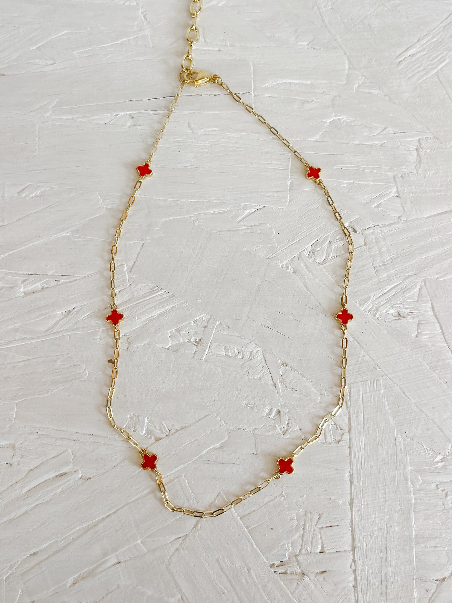 Red clover necklace