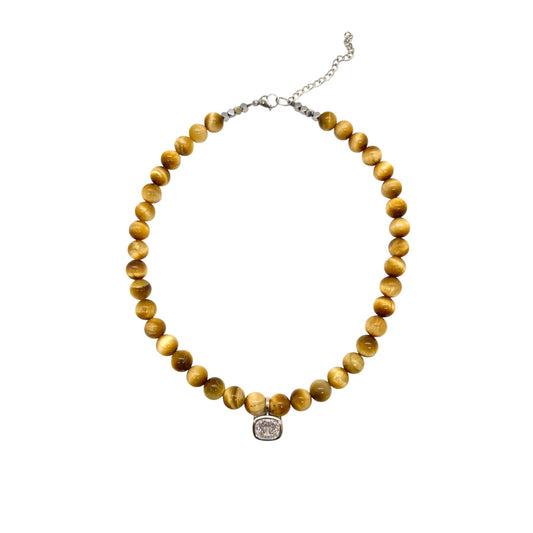 Tiger Eye & Silver Necklace