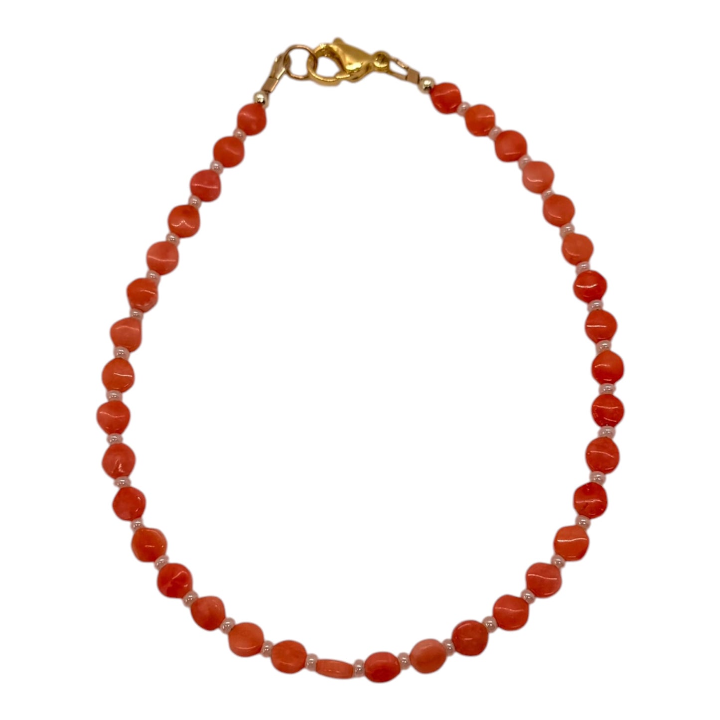 Peach anklet