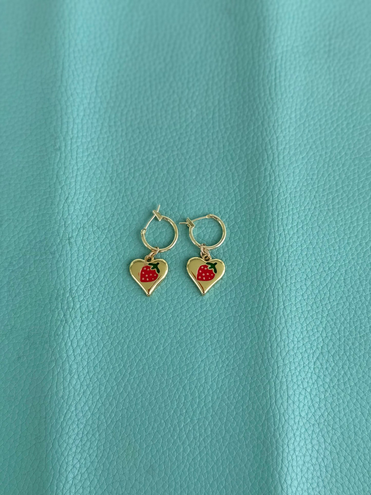 Strawberry heart earrings