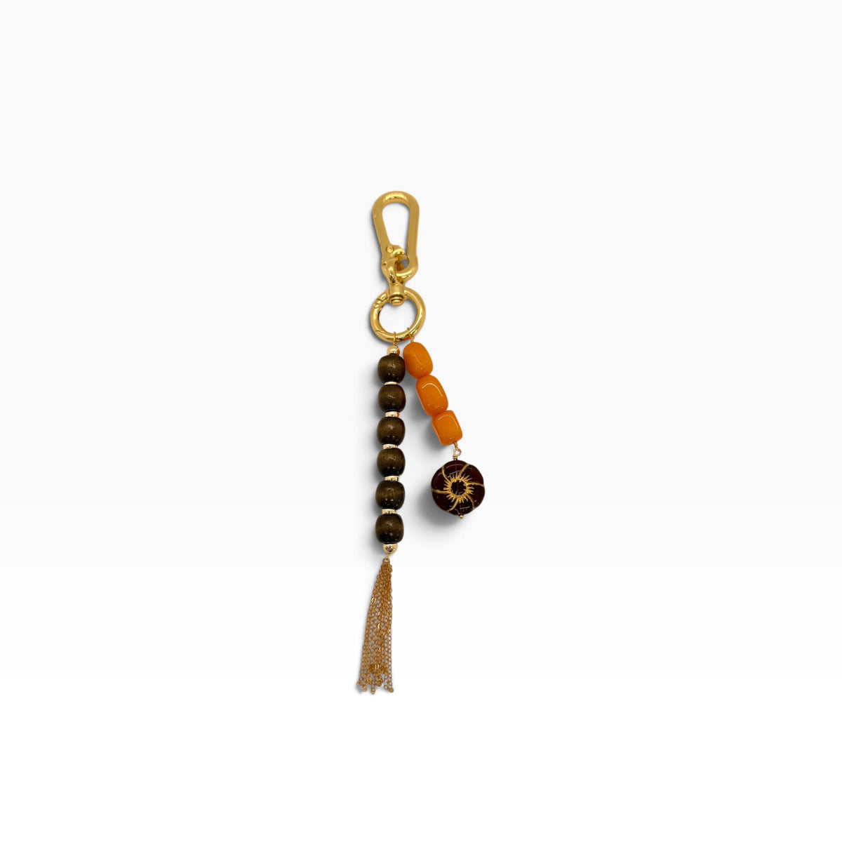 Orange & Brown Bag Charm