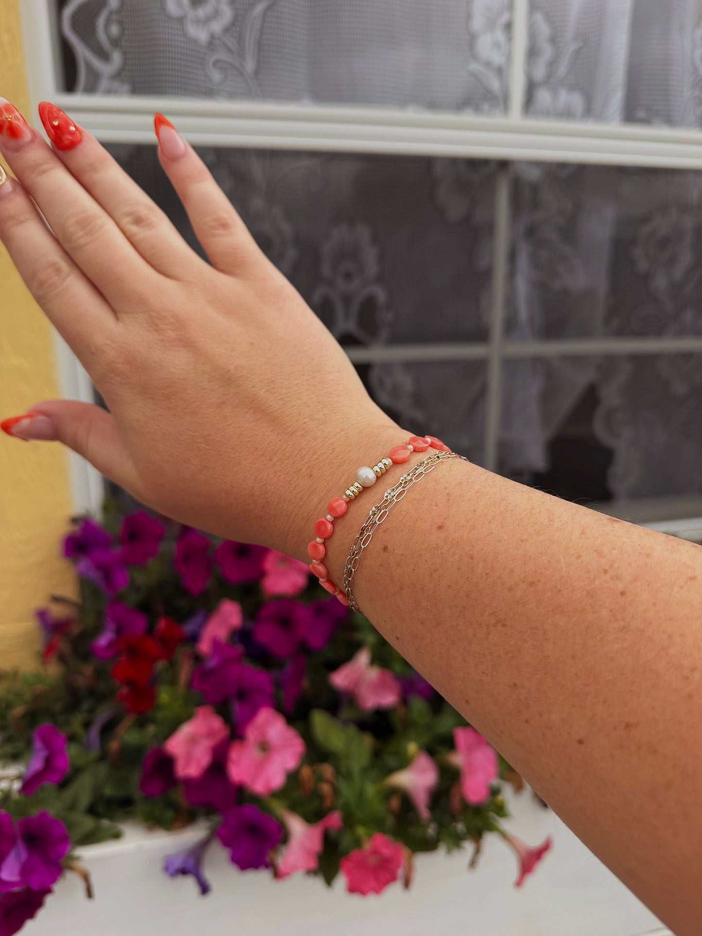 Peach bracelet