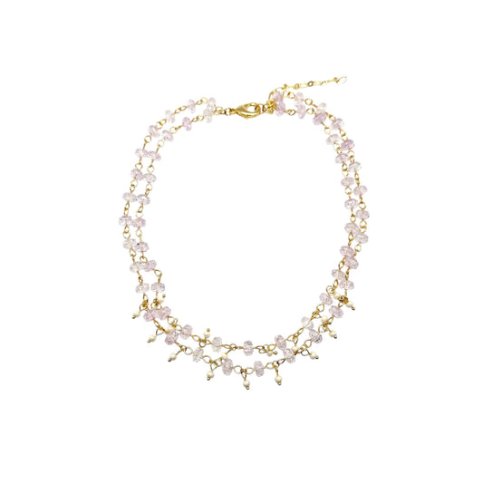 Purple & Gold Dangle Necklace