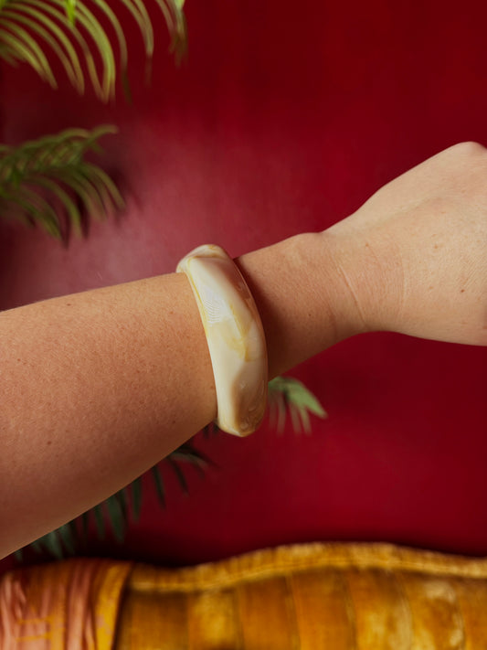 Lenny bangle- ivory