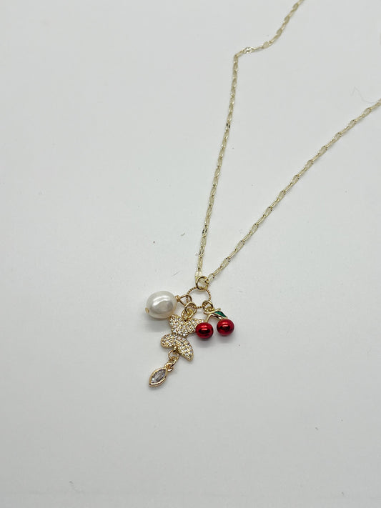 Cherry charm necklace