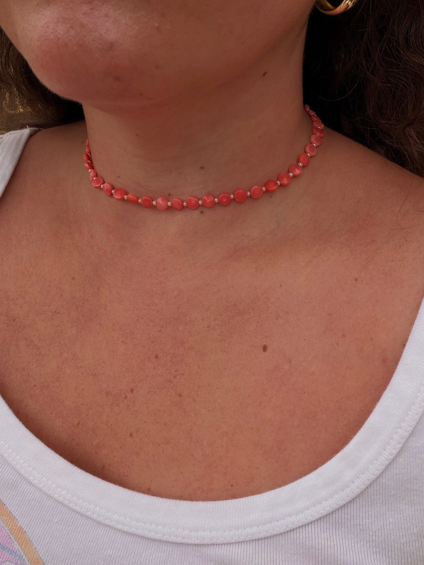 Peach necklace