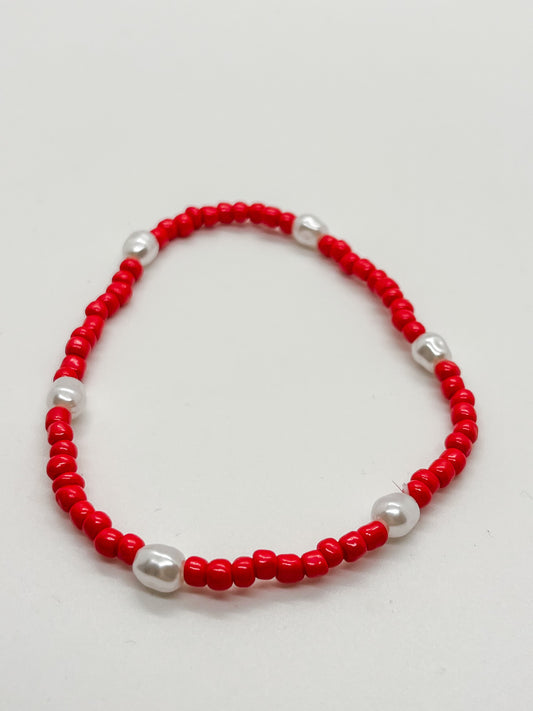 Coral pearl anklet/bracelet