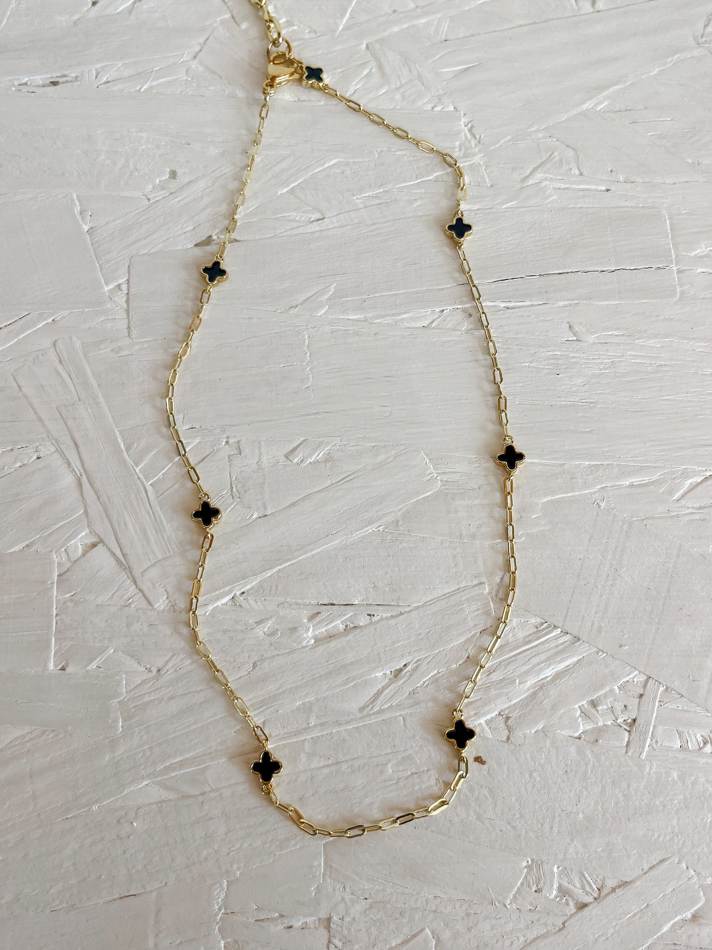 Black clover necklace