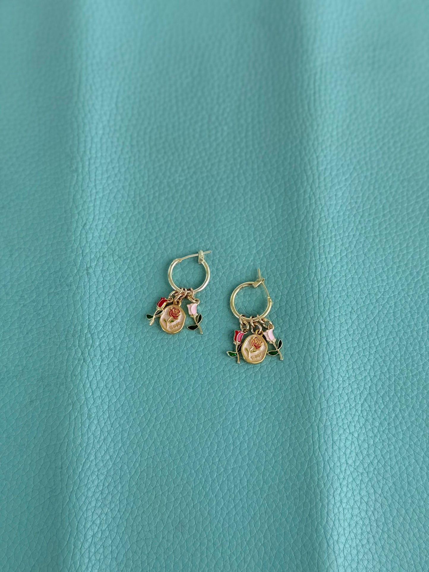 Rose earrings