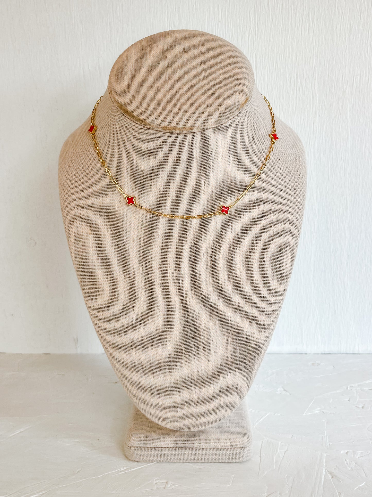 Red clover necklace