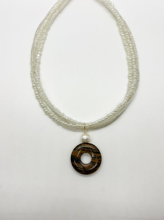 Multi strand tigers eye necklace
