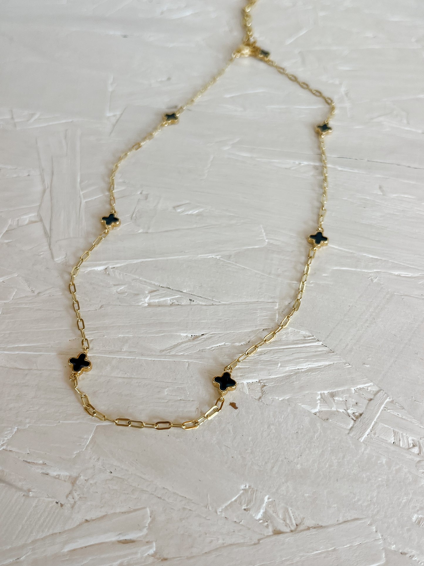 Black clover necklace