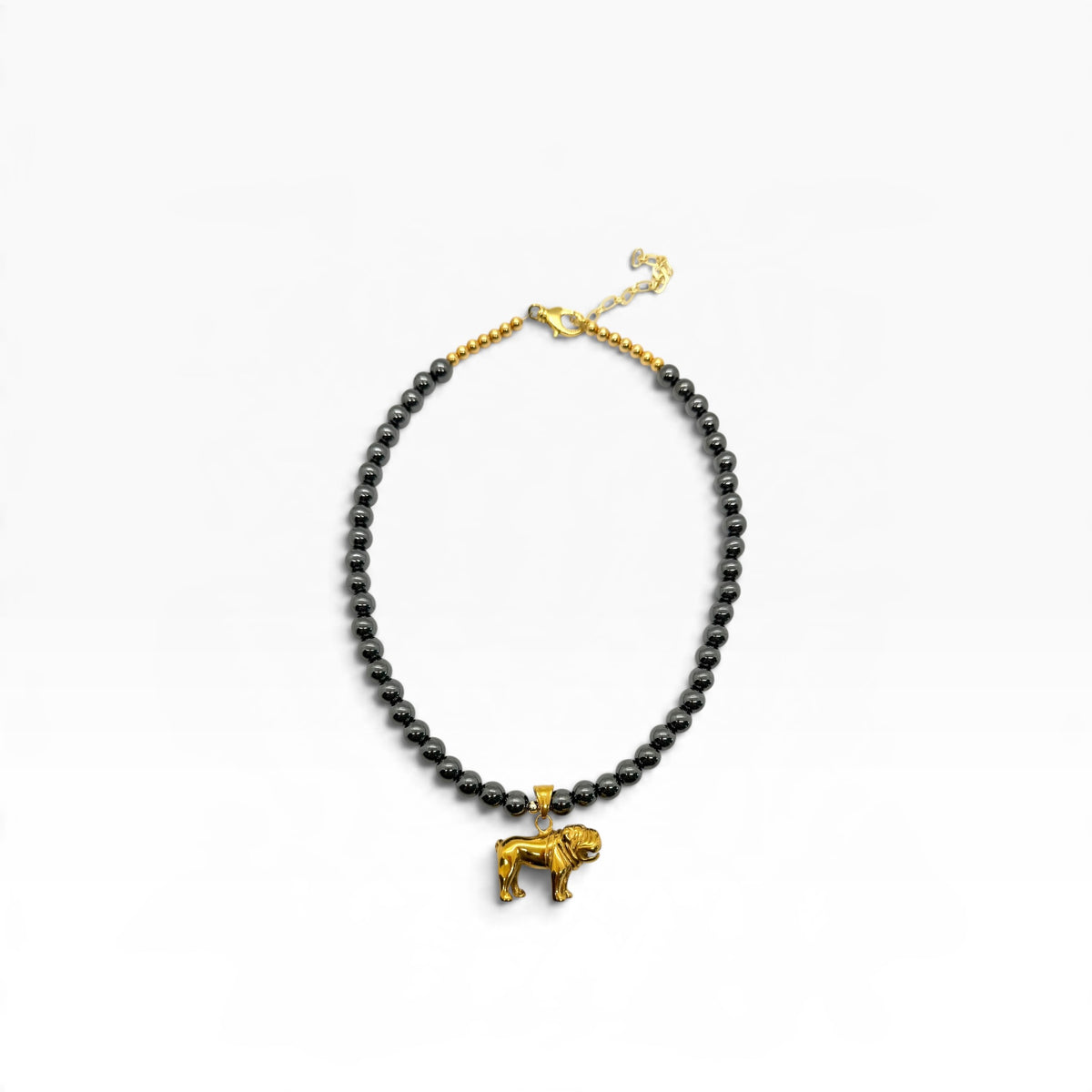 Gunmetal Bulldog Necklace