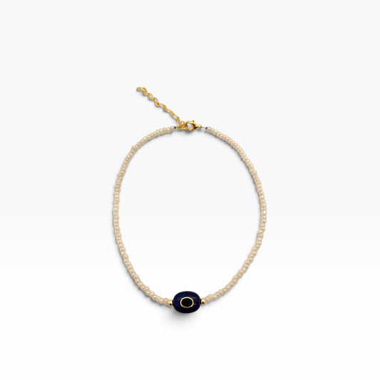 White & Blue Stone Necklace