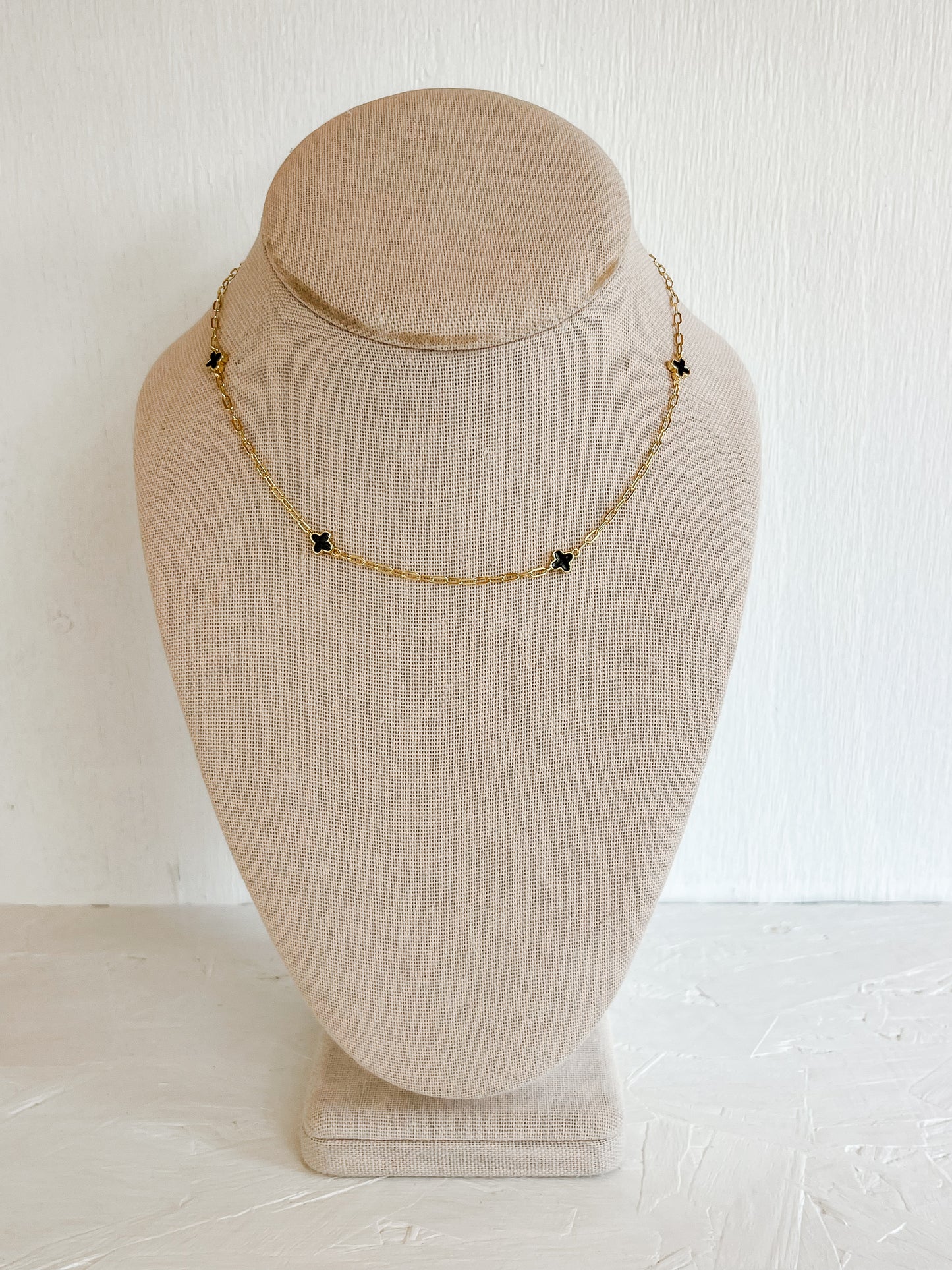 Black clover necklace