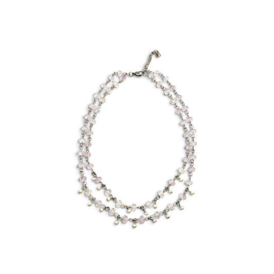 Purple & Silver Dangle Necklace