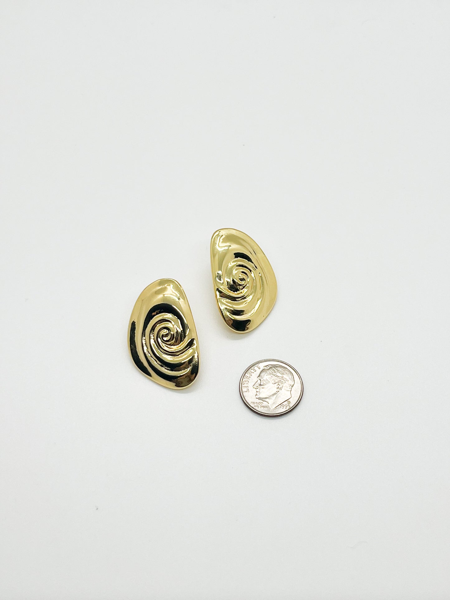 Gold spiral studs