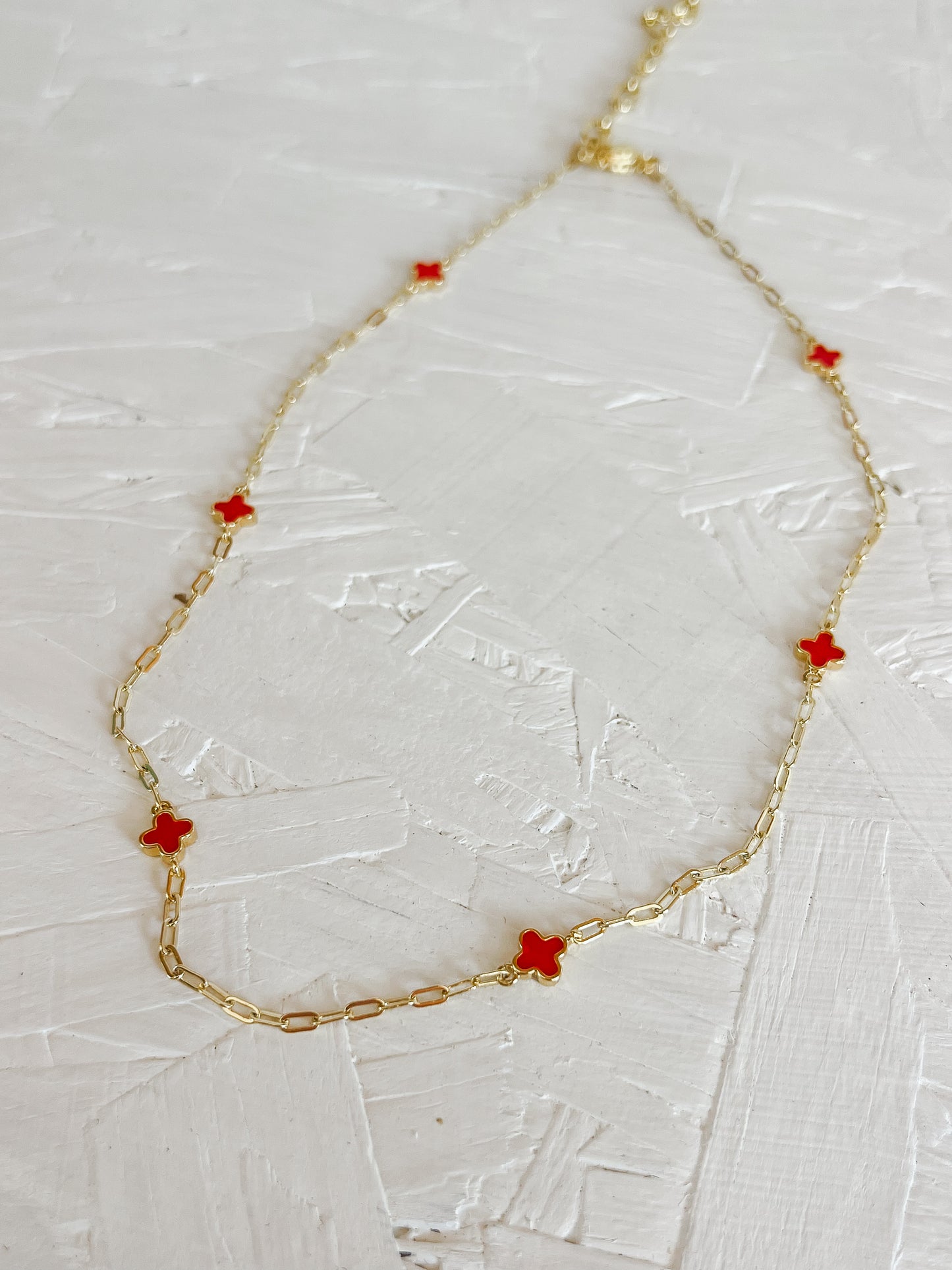 Red clover necklace