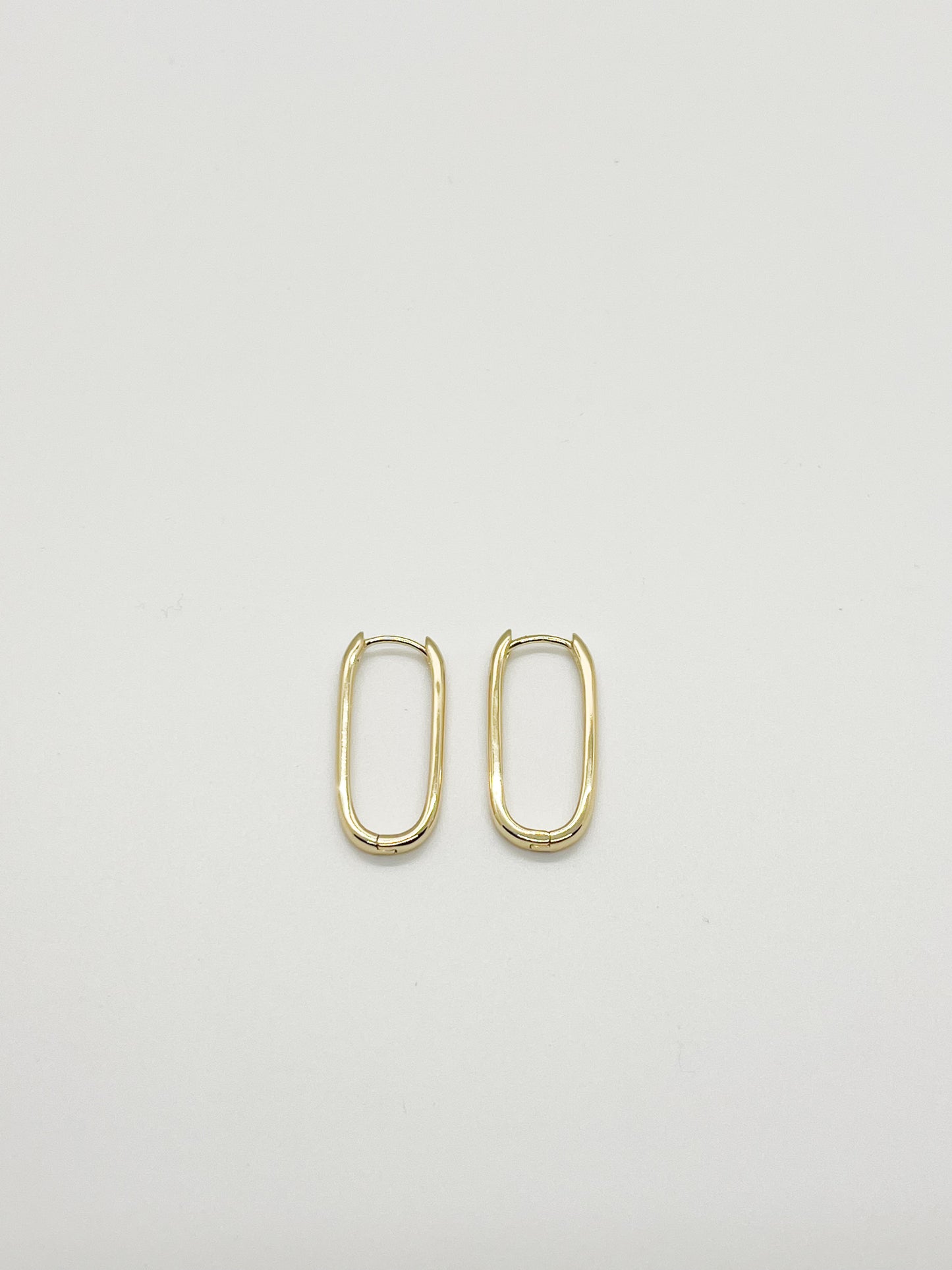 Gold paperclip hoops