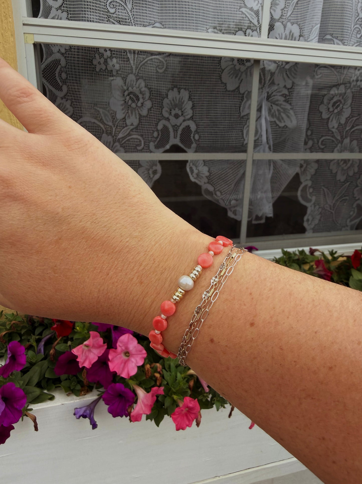 Peach bracelet