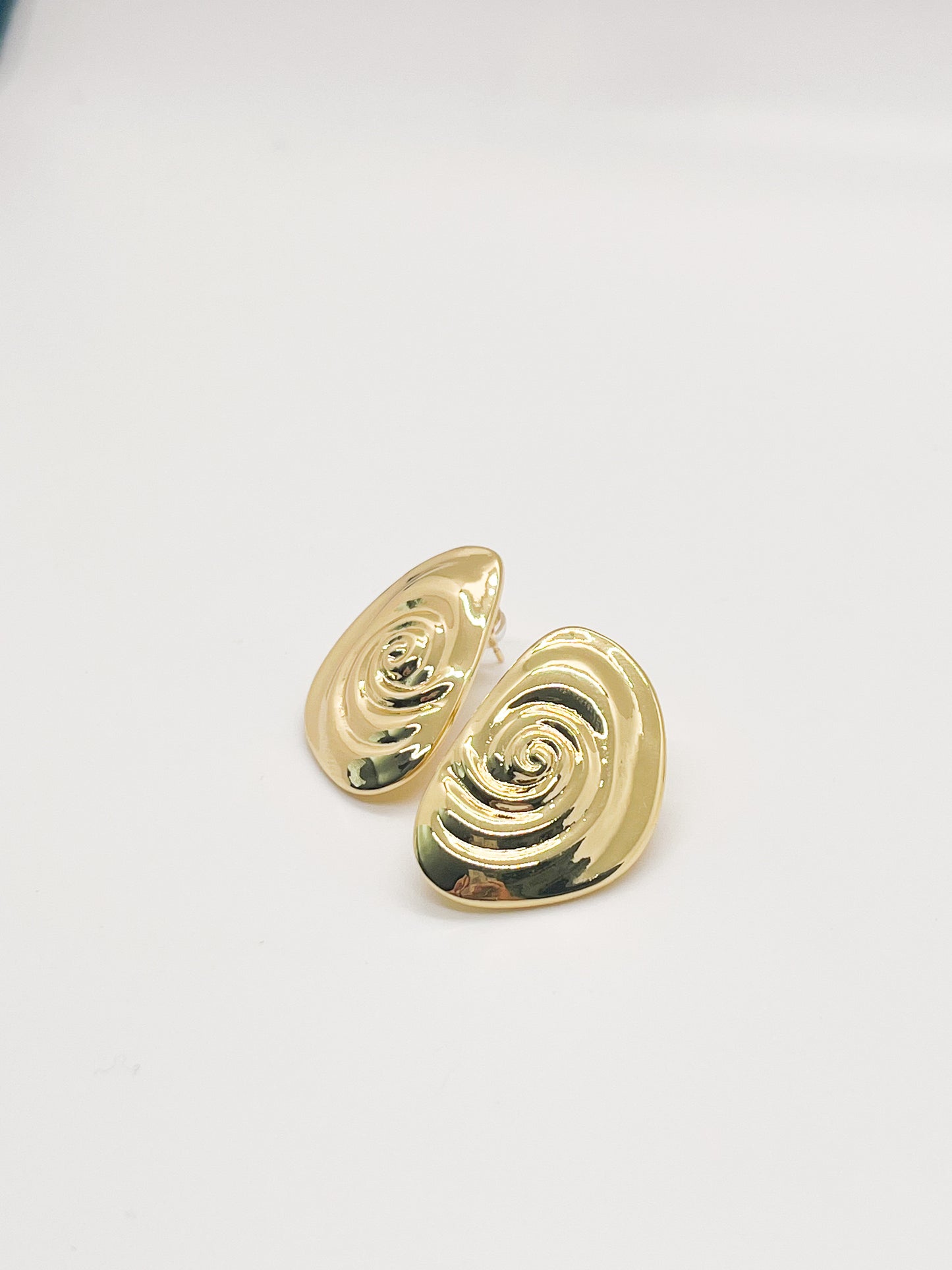 Gold spiral studs