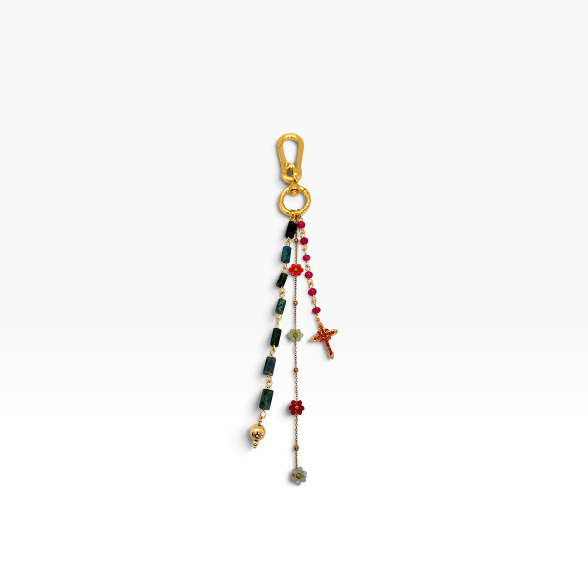Orange Cross Bag Charm