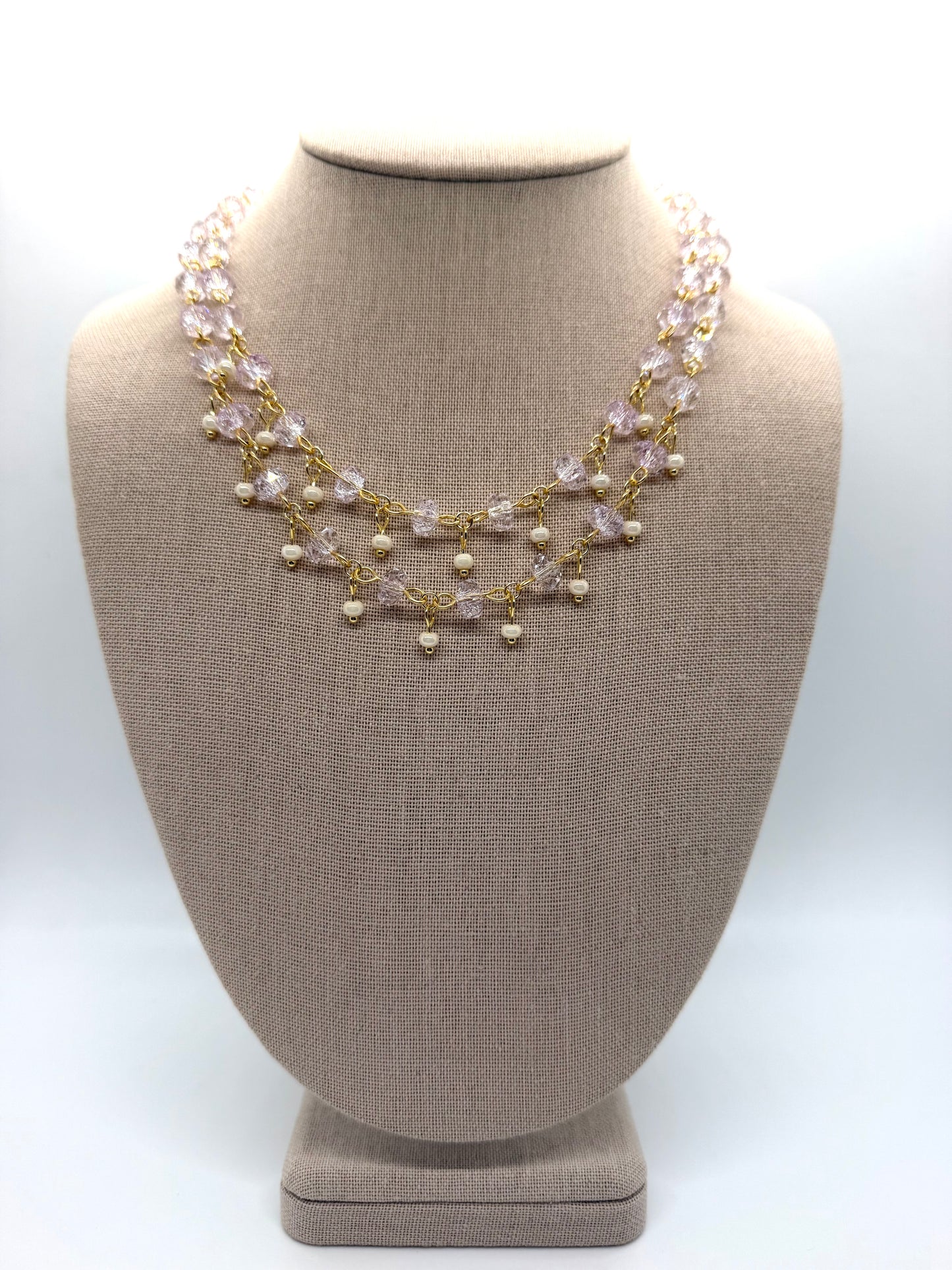 Purple & Gold Dangle Necklace