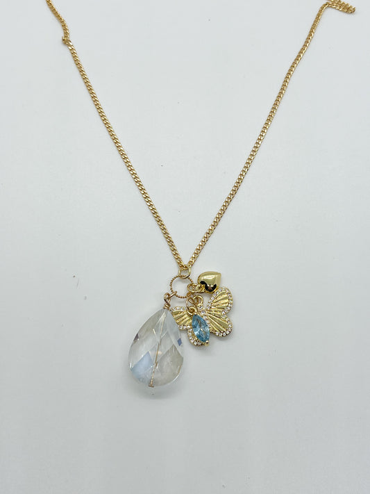 Butterfly charm necklace